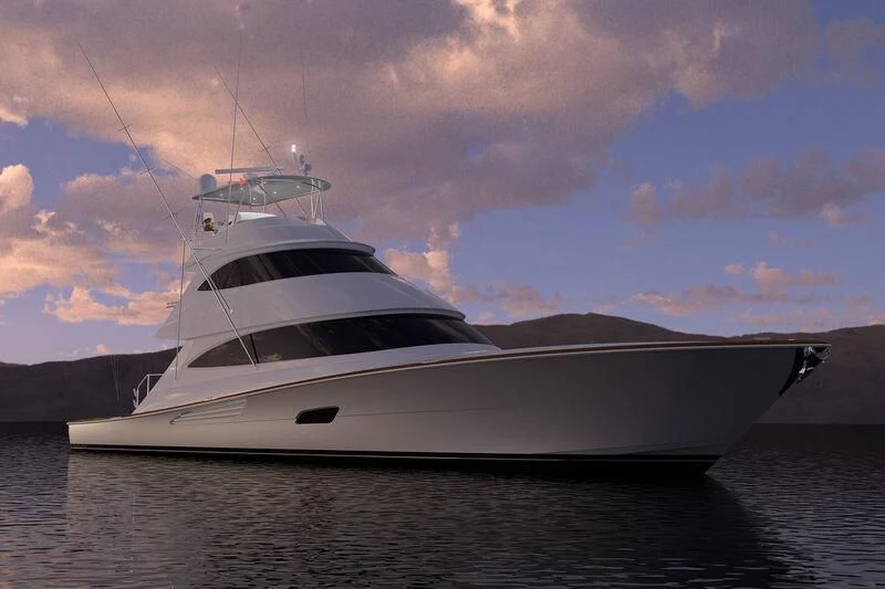 a white yacht on the water aboard HEAVY ACTION Yacht for Sale