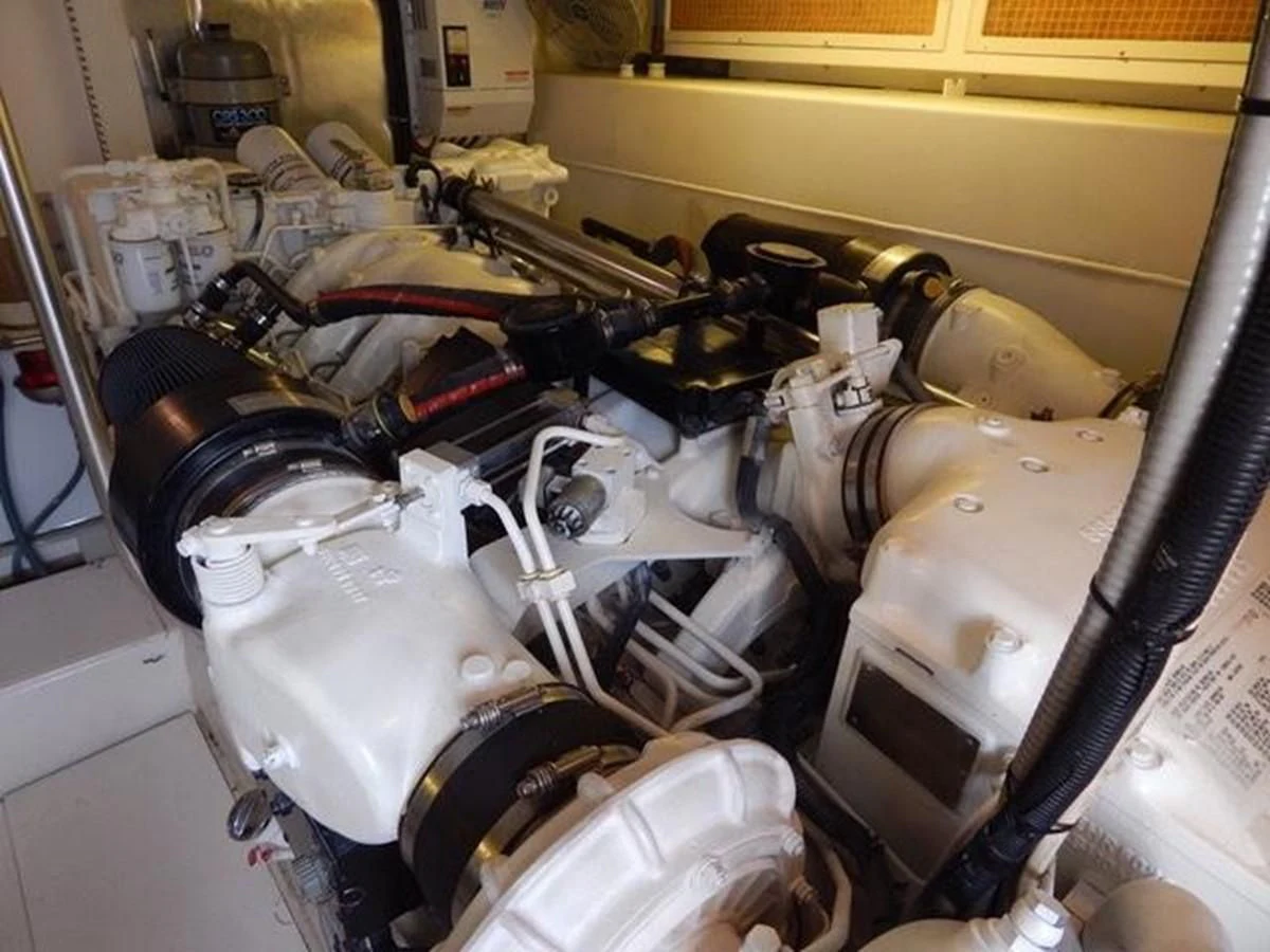 a car with a large amount of engine aboard ONE MORE TIME Yacht for Sale