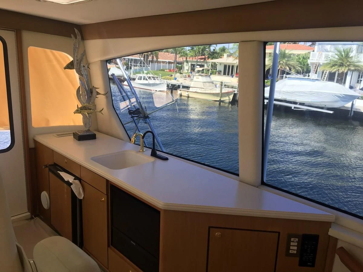 a sink and a window in a room aboard ONE MORE TIME Yacht for Sale