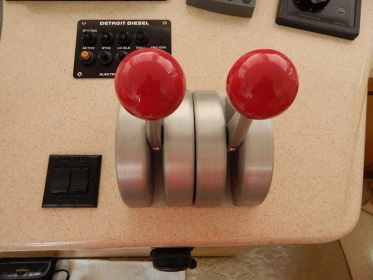 a red and silver object aboard ONE MORE TIME Yacht for Sale