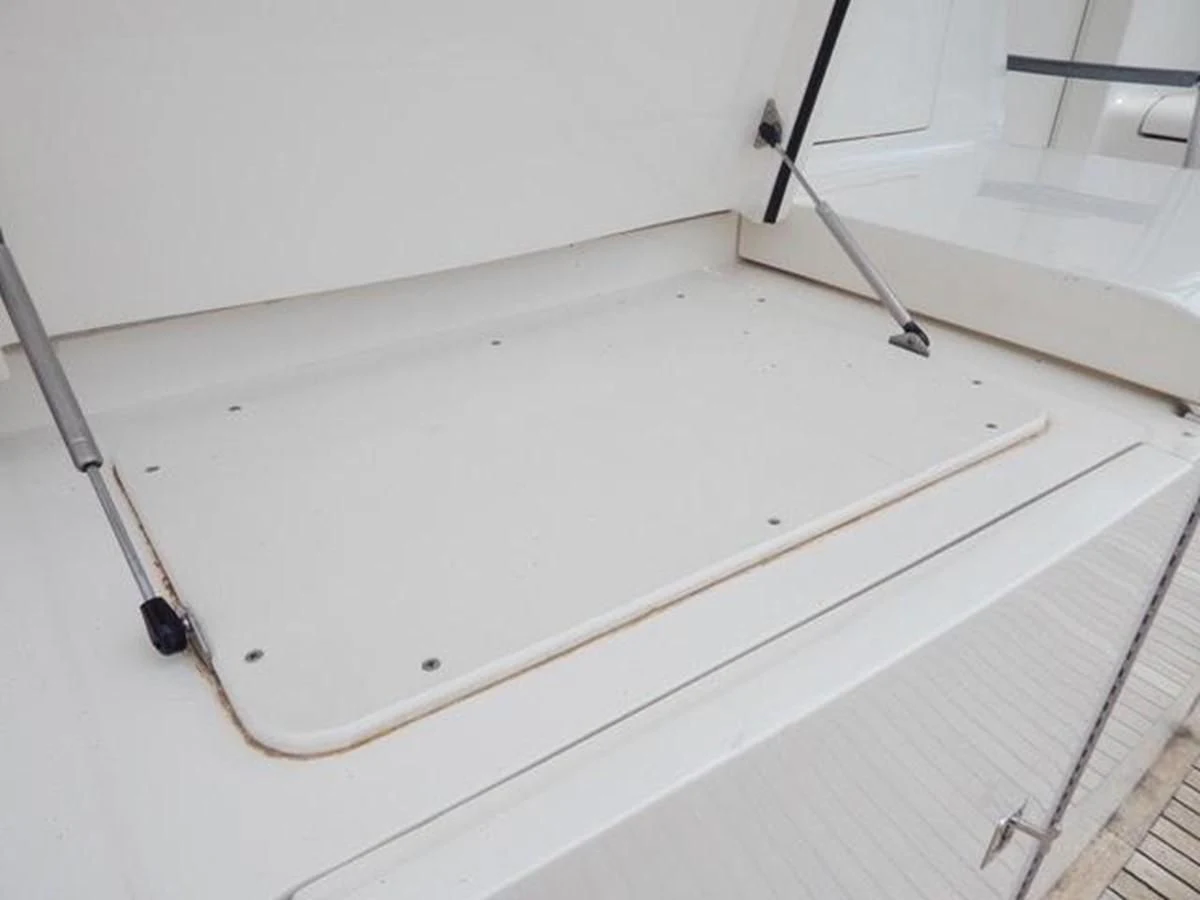 a white rectangular object on a white surface aboard ONE MORE TIME Yacht for Sale