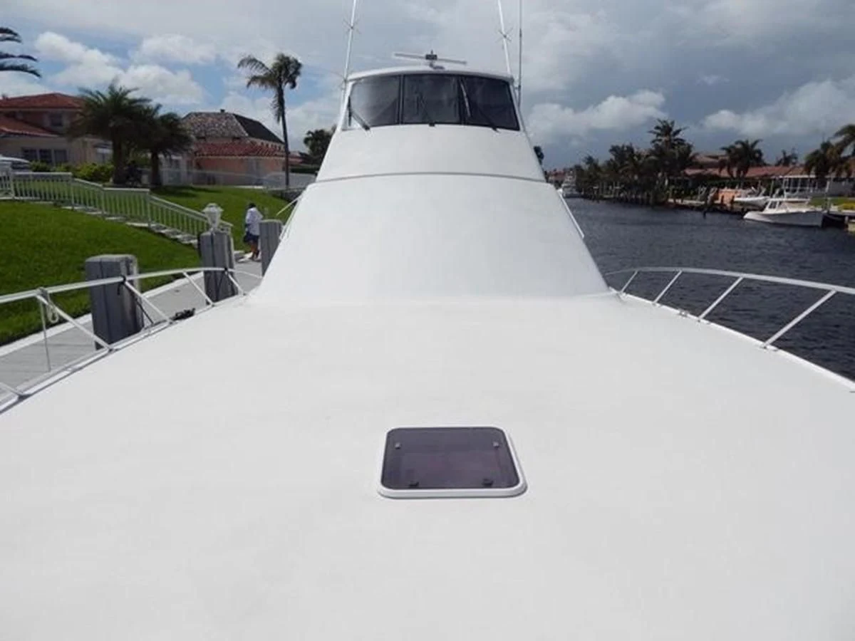 a white tent on a deck aboard ONE MORE TIME Yacht for Sale