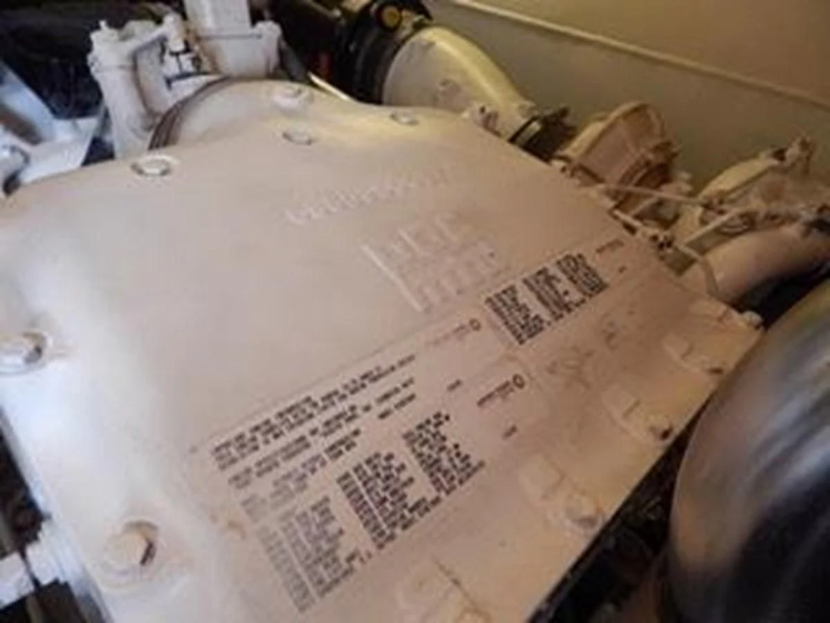 a close-up of a paper aboard ONE MORE TIME Yacht for Sale