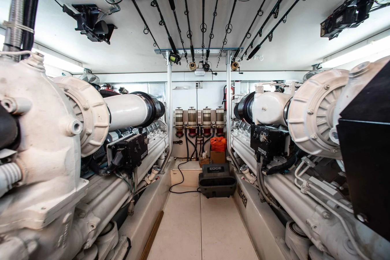 a large machine in a factory aboard ONE MORE TIME Yacht for Sale