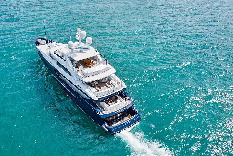 a boat in the water aboard FORWIN Yacht for Sale