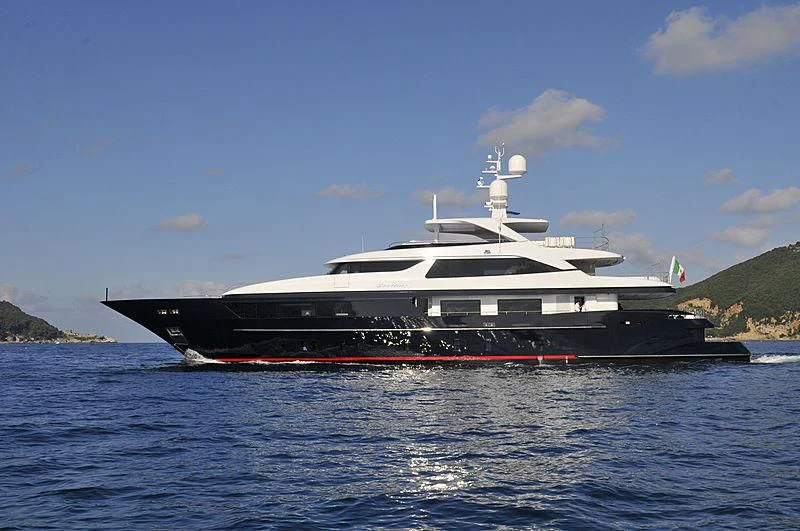 a large boat in the water aboard FORWIN Yacht for Sale