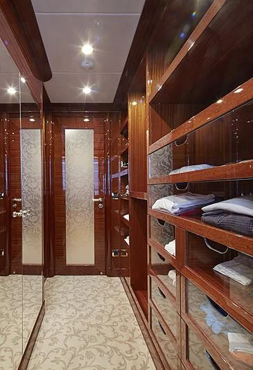 a room with bunk beds aboard FORWIN Yacht for Sale
