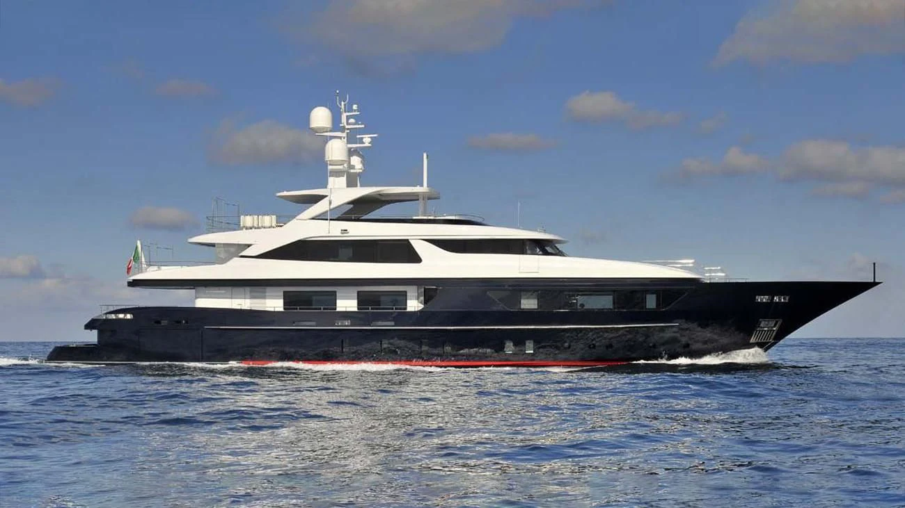 a large ship in the water aboard FORWIN Yacht for Sale