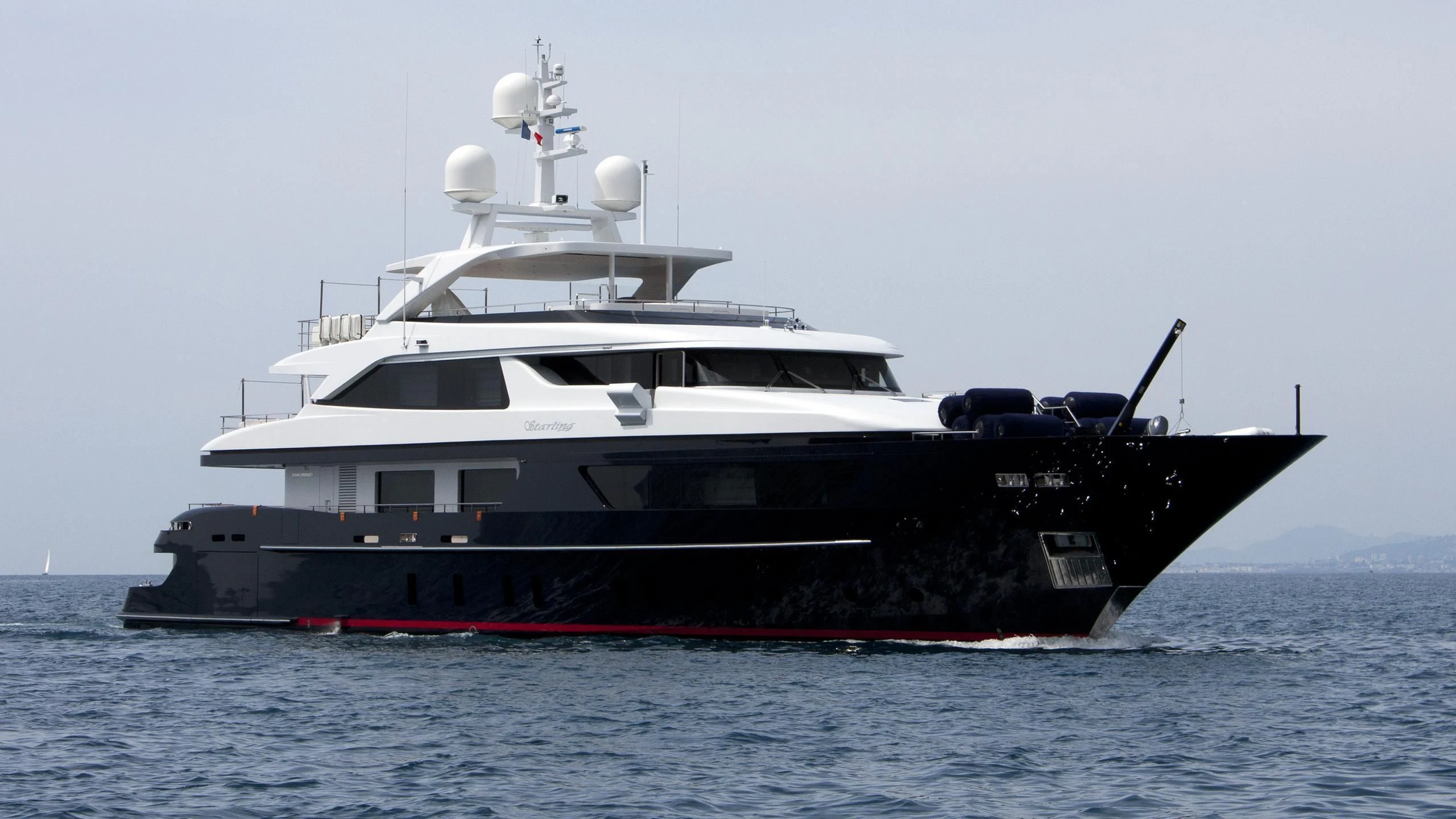 a large boat in the water aboard FORWIN Yacht for Sale