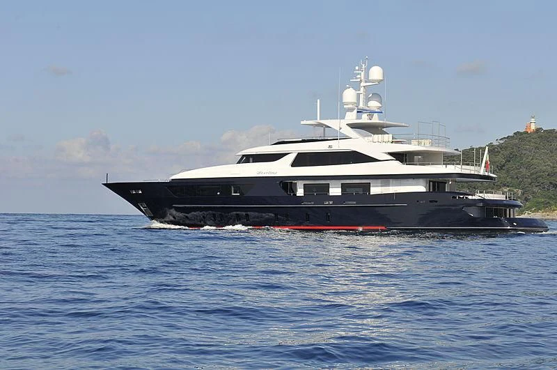 a large ship in the water aboard FORWIN Yacht for Sale