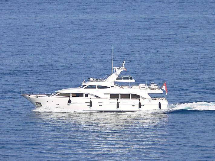 a white yacht in the water aboard NEW STAR Yacht for Charter