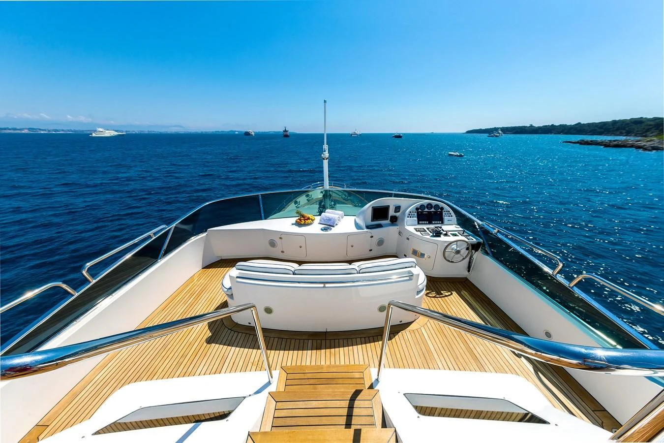 a boat on the water aboard NEW STAR Yacht for Charter