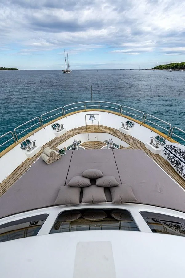 a boat on the water aboard NEW STAR Yacht for Charter