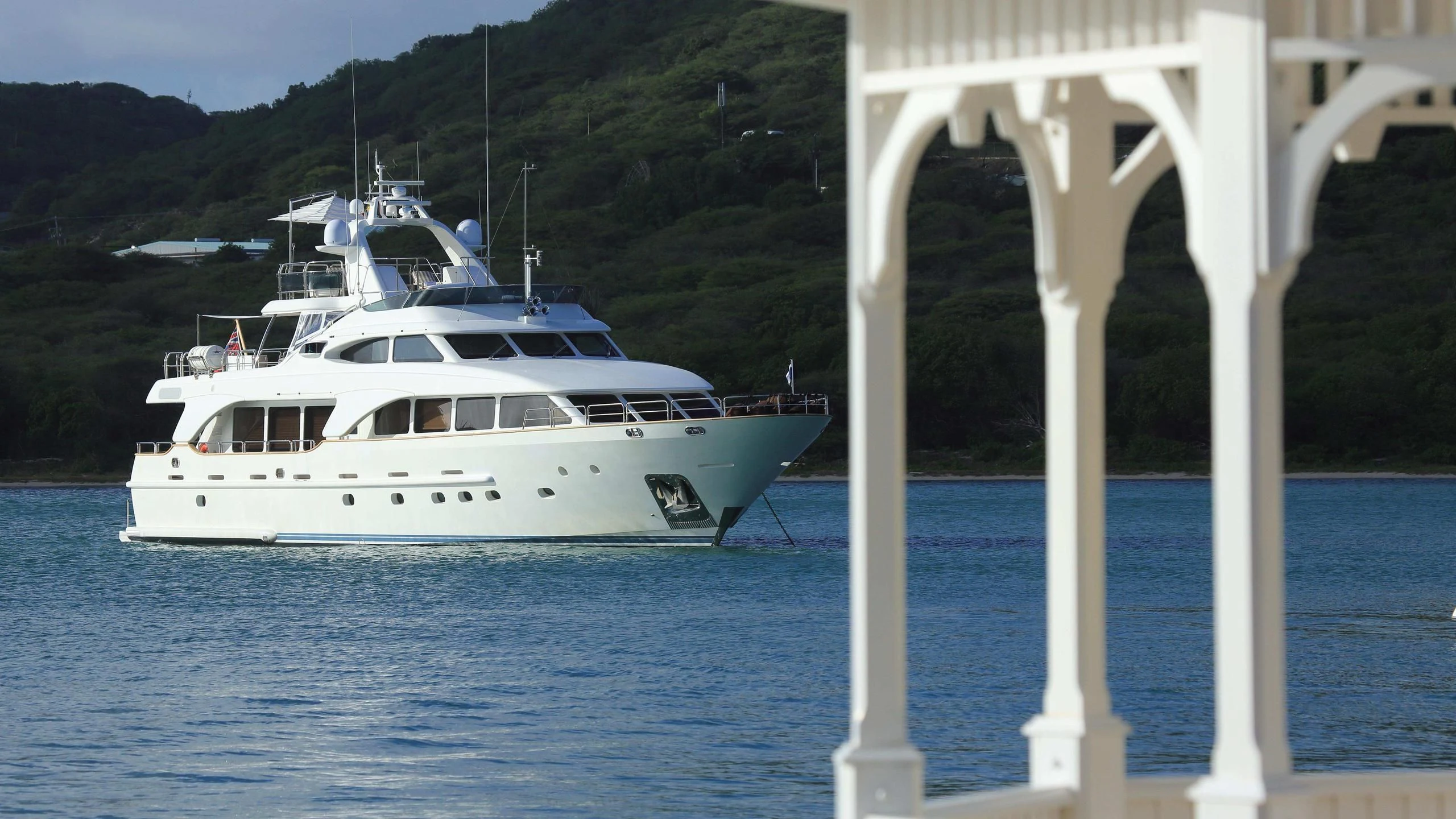 a boat in the water aboard NEW STAR Yacht for Charter