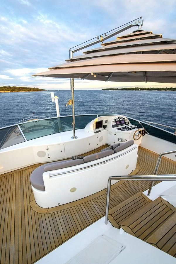 a boat on the water aboard NEW STAR Yacht for Charter