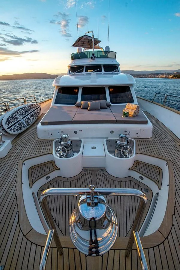 a boat on the water aboard NEW STAR Yacht for Charter