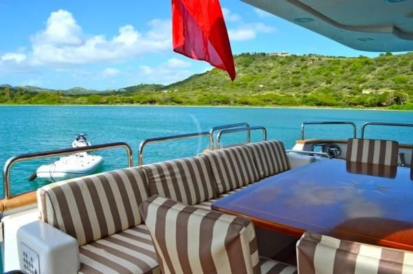 a boat on the water aboard NEW STAR Yacht for Charter