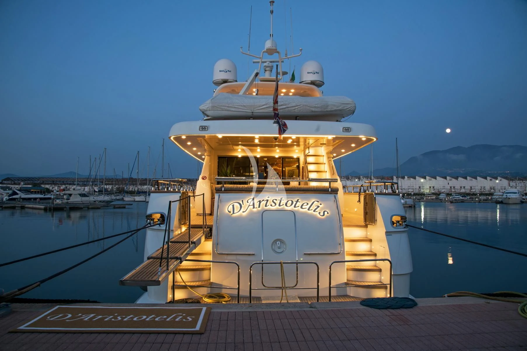 a boat on the water aboard D'ARISTOTELIS Yacht for Sale