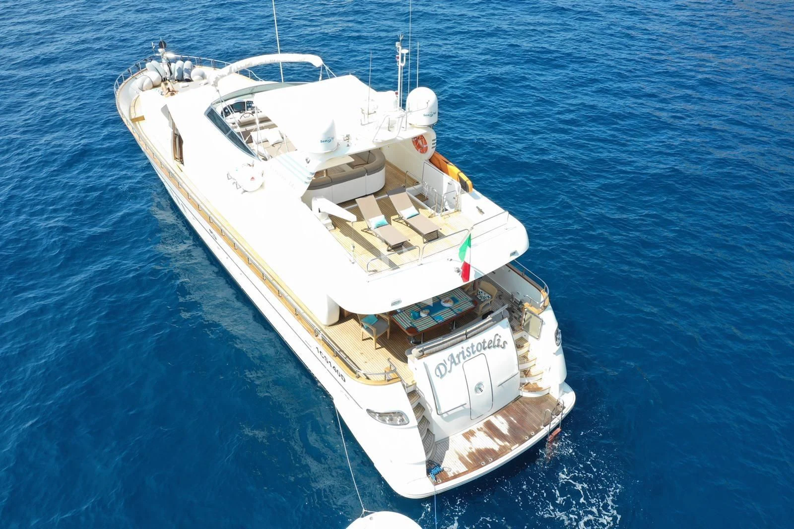 a boat in the water aboard D'ARISTOTELIS Yacht for Sale