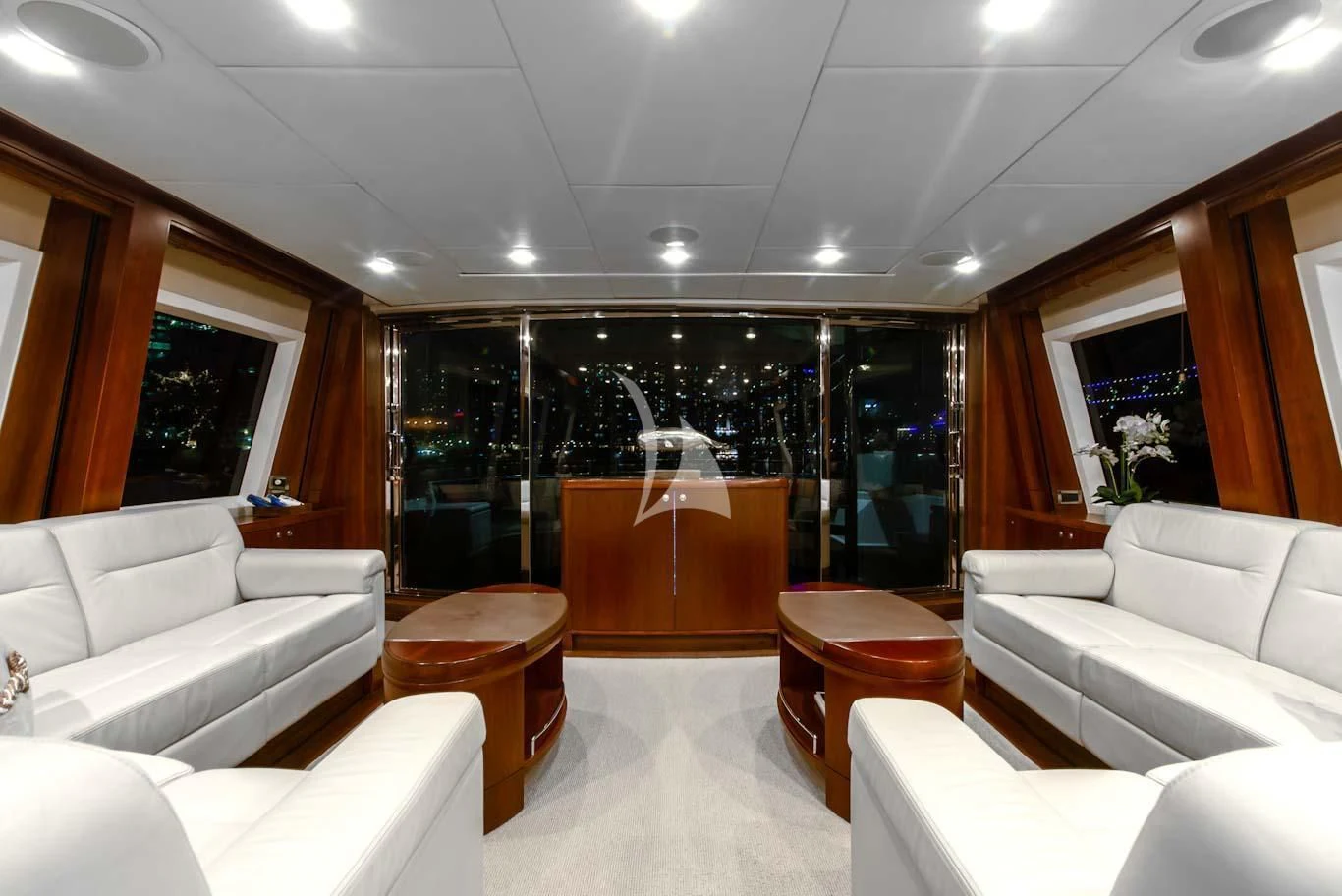 a room with a table and couches aboard MASTEKA 2 Yacht for Charter