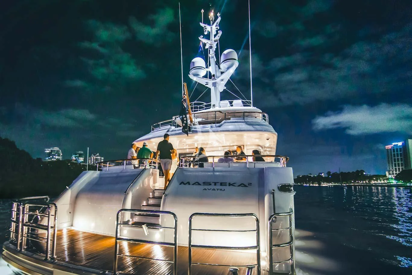 a boat with people on it aboard MASTEKA 2 Yacht for Charter