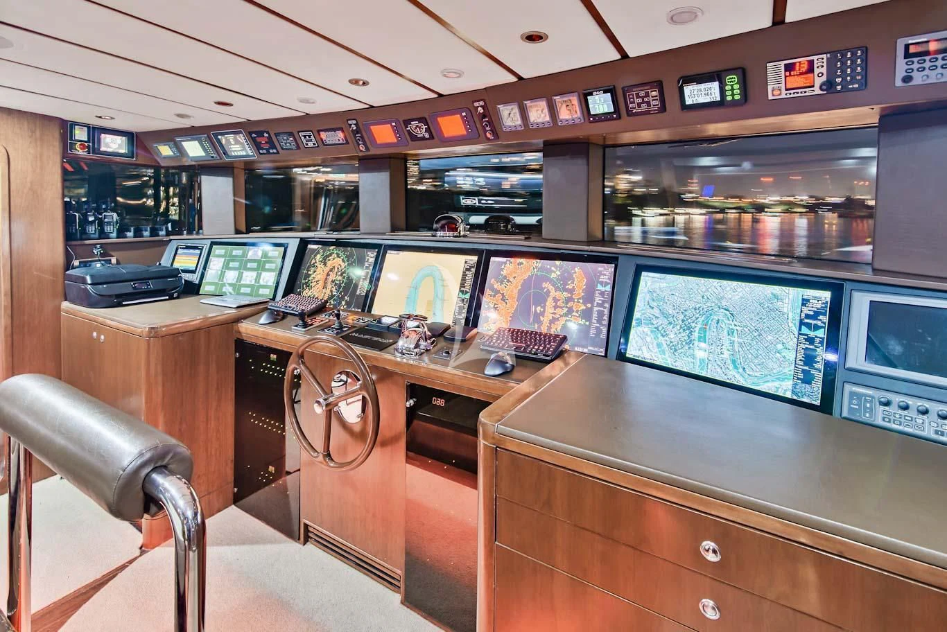 a room with computers and monitors aboard MASTEKA 2 Yacht for Charter