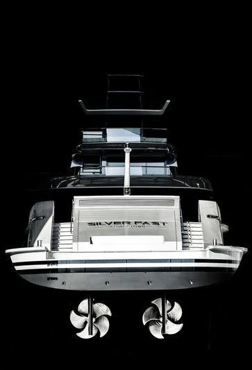 a close-up of a black and white machine aboard SILVER FAST Yacht for Sale