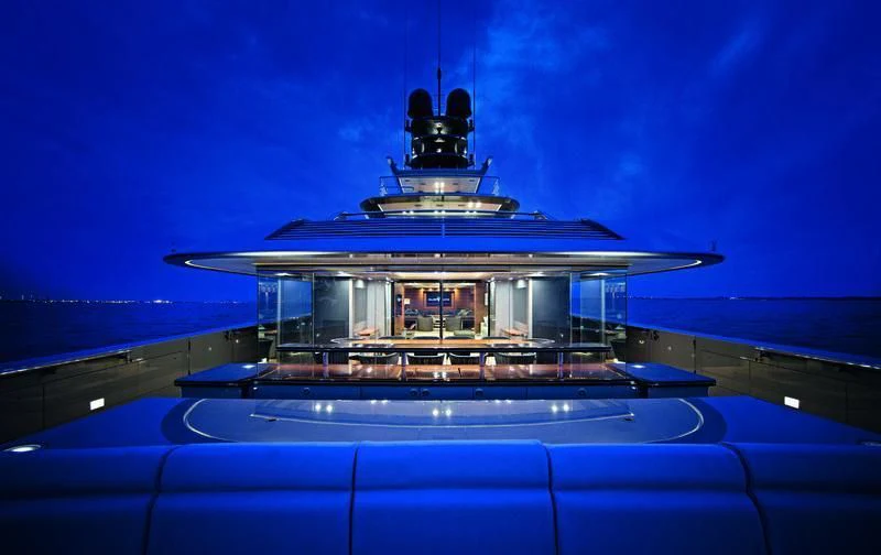 a large boat on a body of water aboard SILVER FAST Yacht for Sale