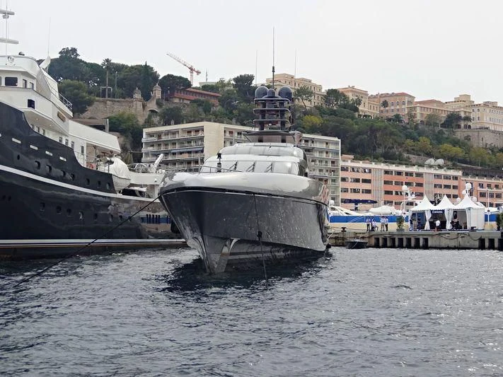 a couple of large ships in the water aboard SILVER FAST Yacht for Sale