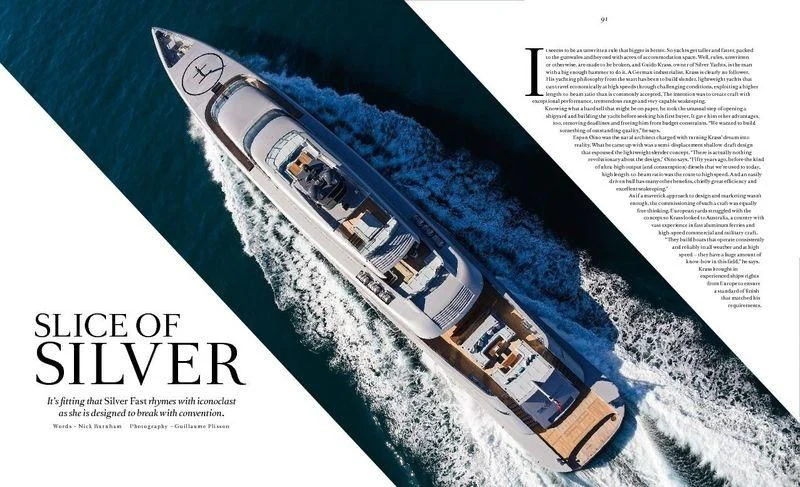 a satellite in the sky aboard SILVER FAST Yacht for Sale