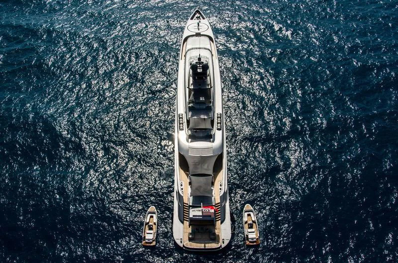 a space shuttle in space aboard SILVER FAST Yacht for Sale