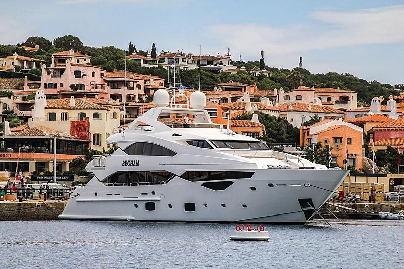 a yacht in the water aboard BEGHAM Yacht for Sale