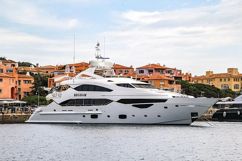 a yacht in the water aboard BEGHAM Yacht for Sale