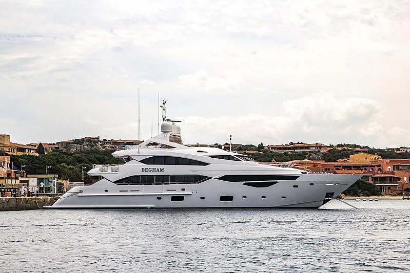 a yacht on the water aboard BEGHAM Yacht for Sale