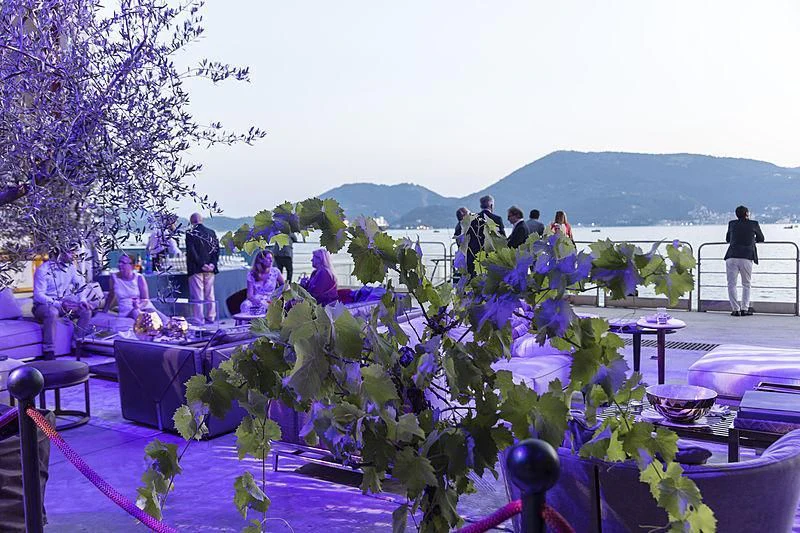 a group of people at a party aboard SEVERIN°S Yacht for Charter