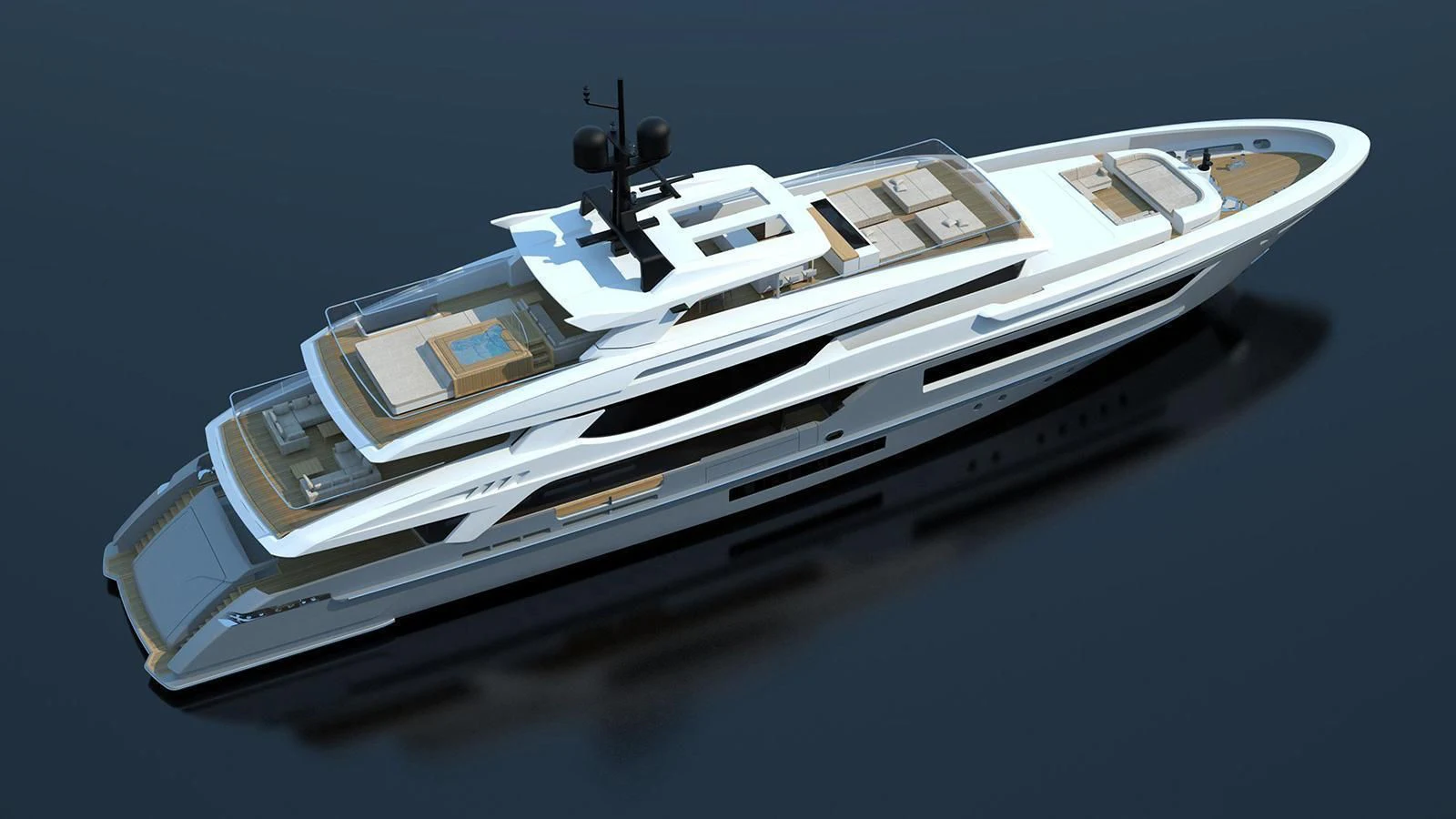 a model of a ship aboard SEVERIN°S Yacht for Charter