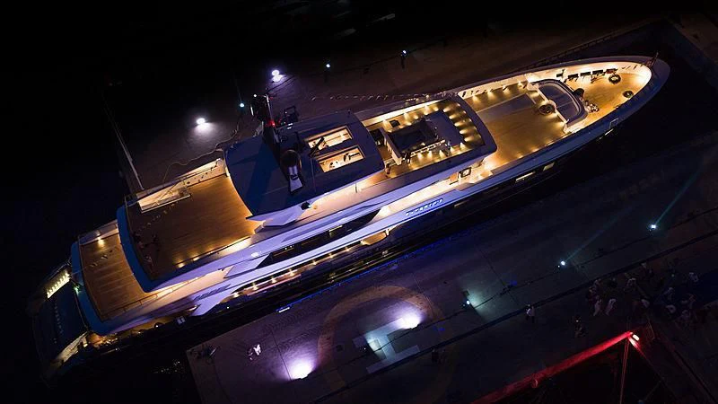 a satellite in space aboard SEVERIN°S Yacht for Charter