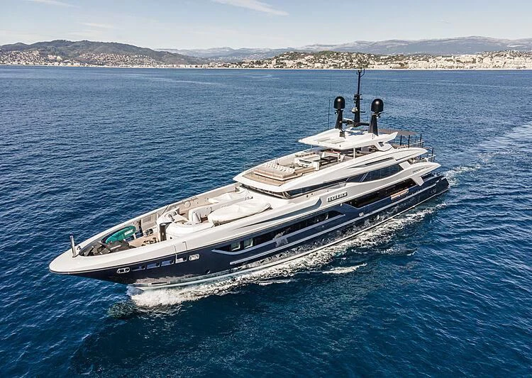 a large boat in the water aboard SEVERIN°S Yacht for Charter