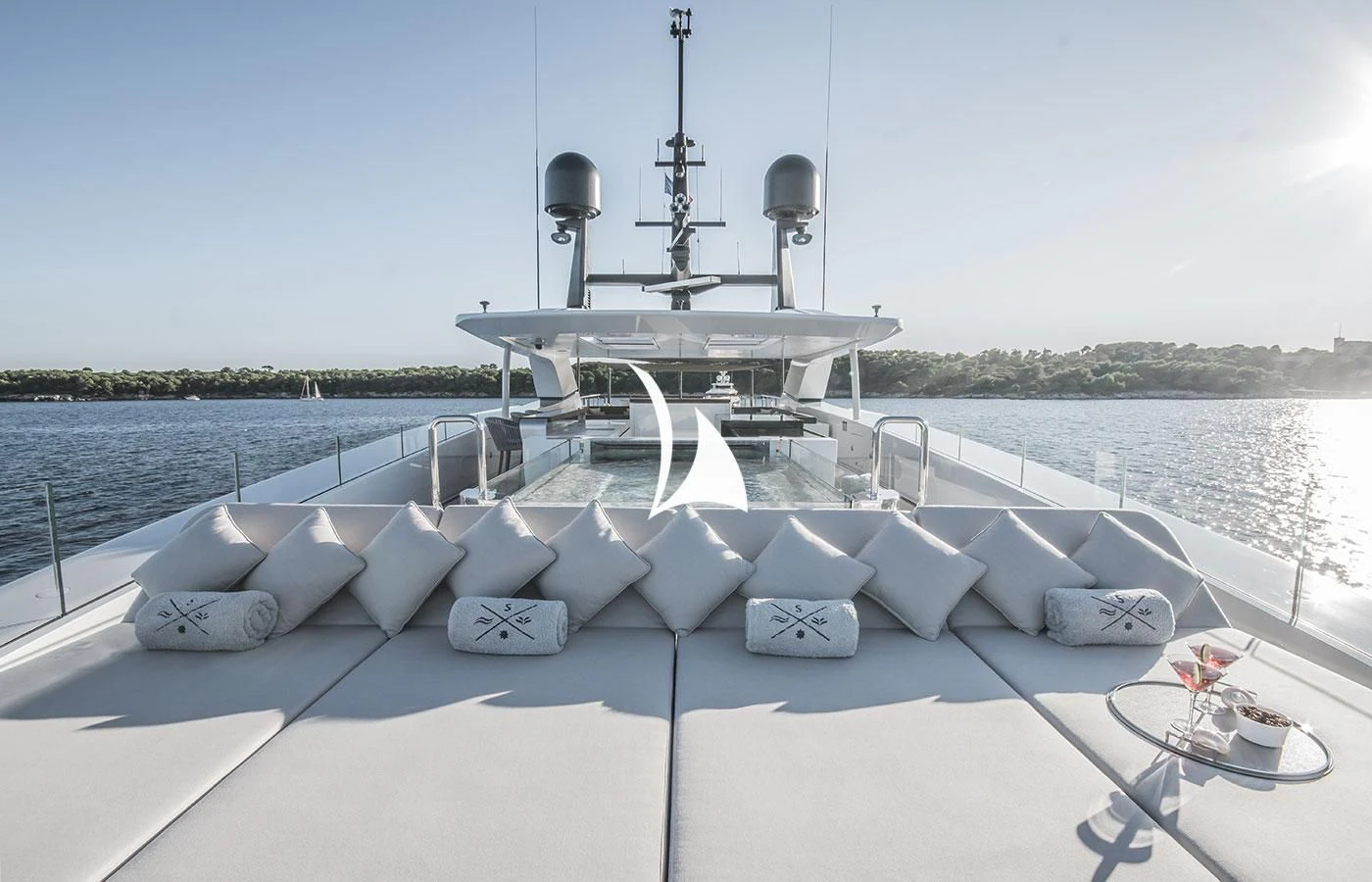 a boat on a body of water aboard SEVERIN°S Yacht for Charter
