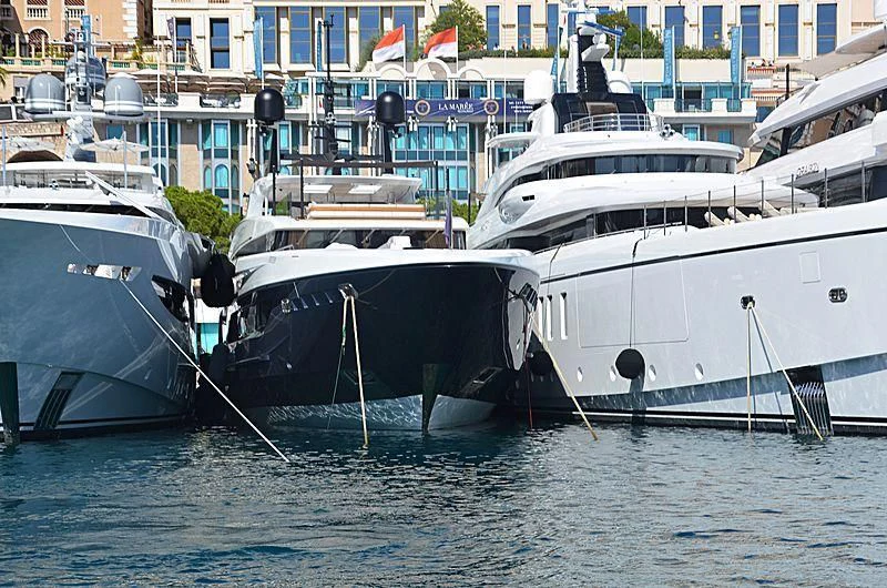several boats docked at a pier aboard SEVERIN°S Yacht for Charter