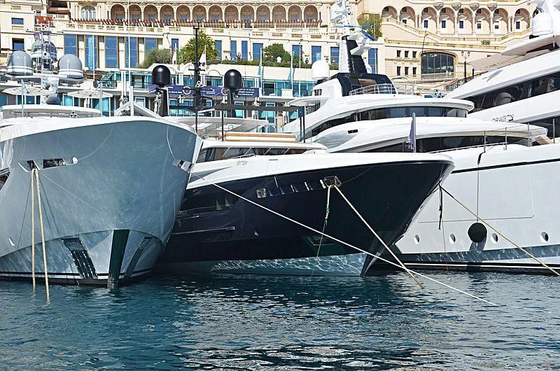 several boats docked at a pier aboard SEVERIN°S Yacht for Charter