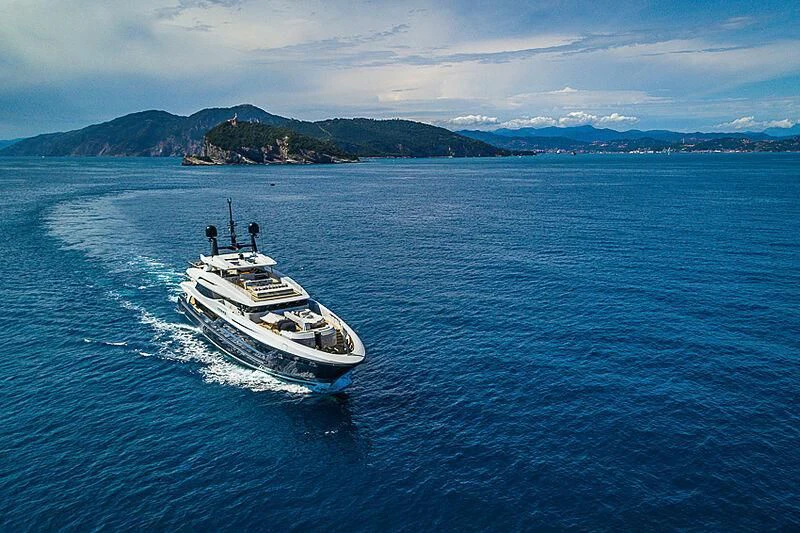 a boat sailing in the sea aboard SEVERIN°S Yacht for Charter