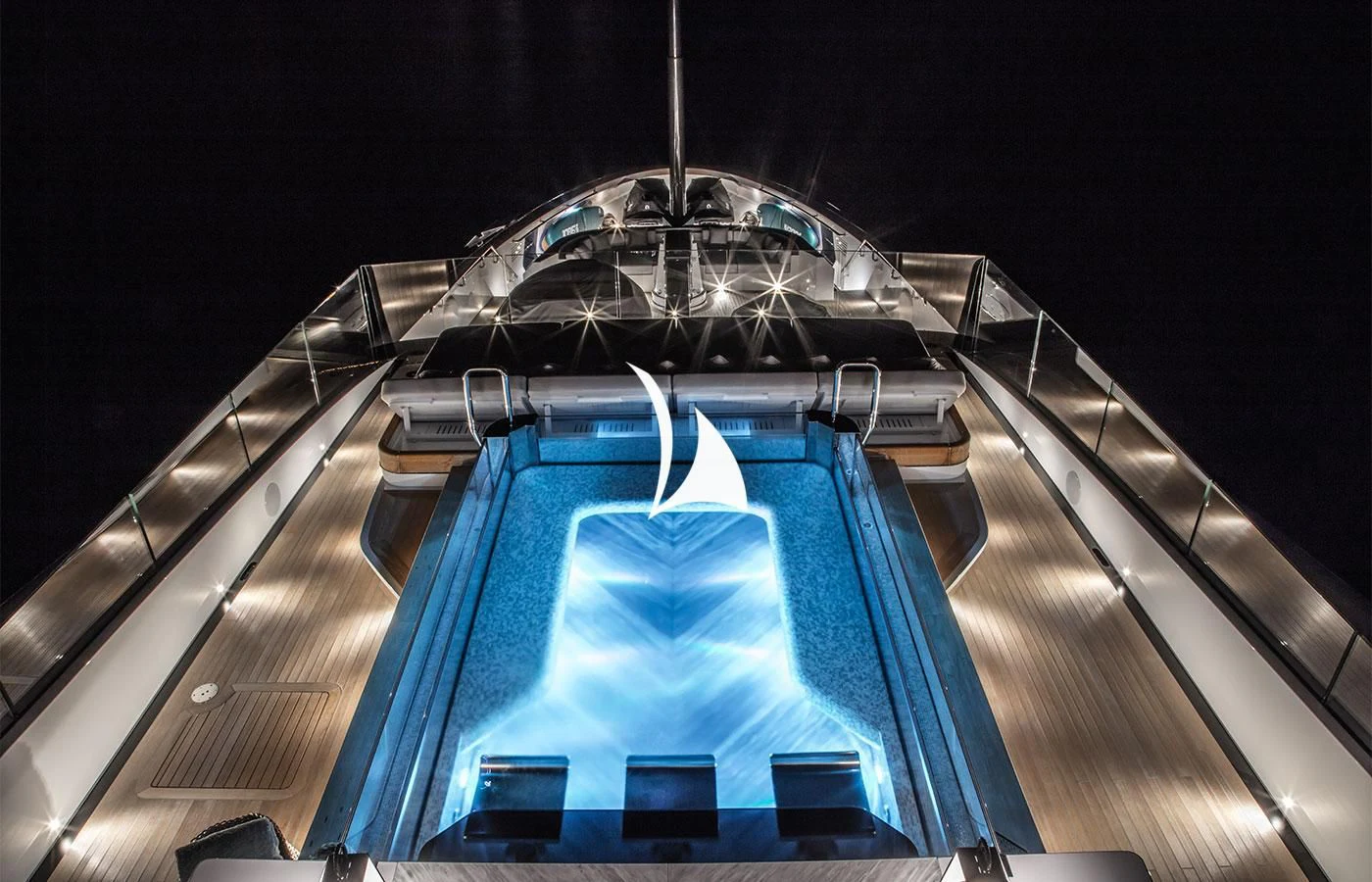 a view of the inside of a space ship aboard SEVERIN°S Yacht for Charter