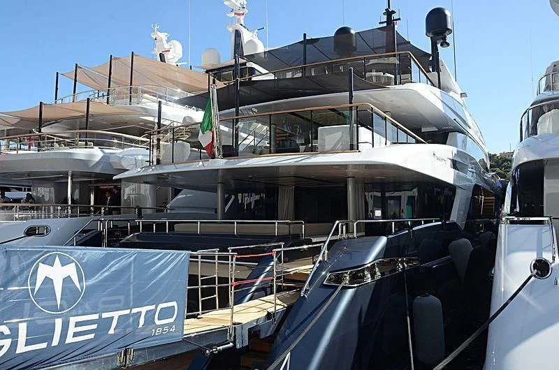 a boat docked at a pier aboard SEVERIN°S Yacht for Charter