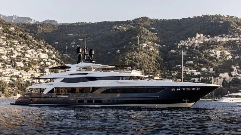 a large ship in the water aboard SEVERIN°S Yacht for Charter