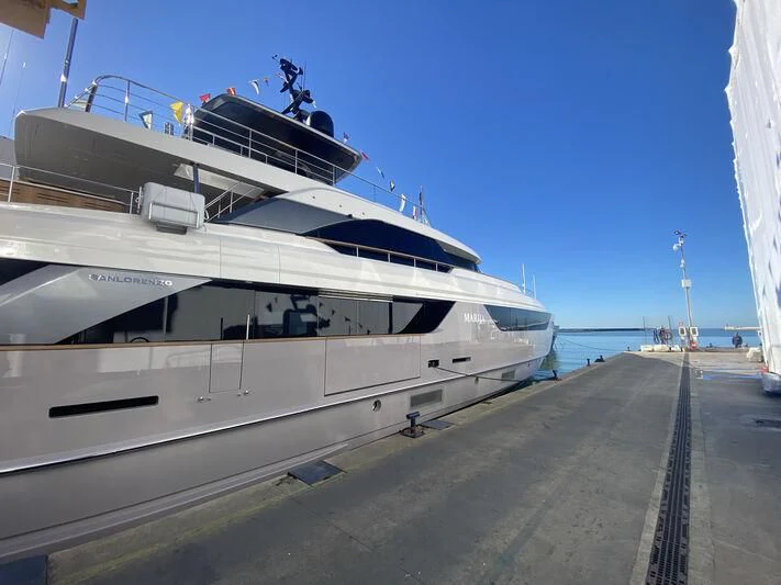 a large white boat aboard MARIJA Yacht for Sale