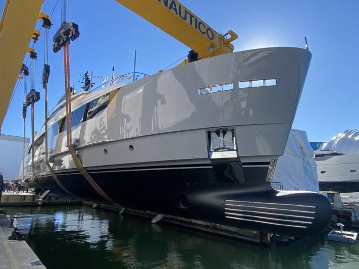 a boat docked at a pier aboard MARIJA Yacht for Sale