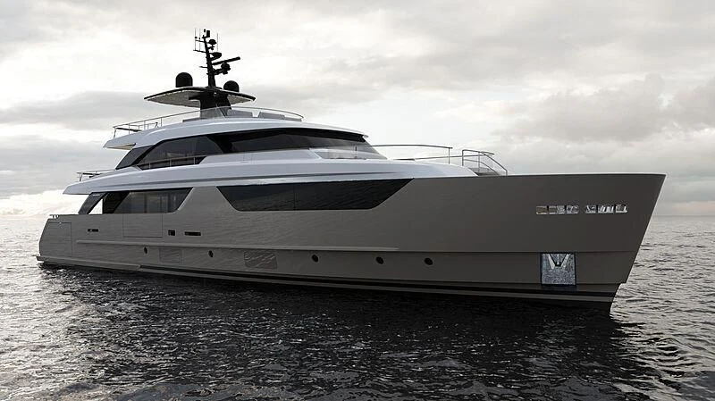 a white yacht in the water aboard MARIJA Yacht for Sale