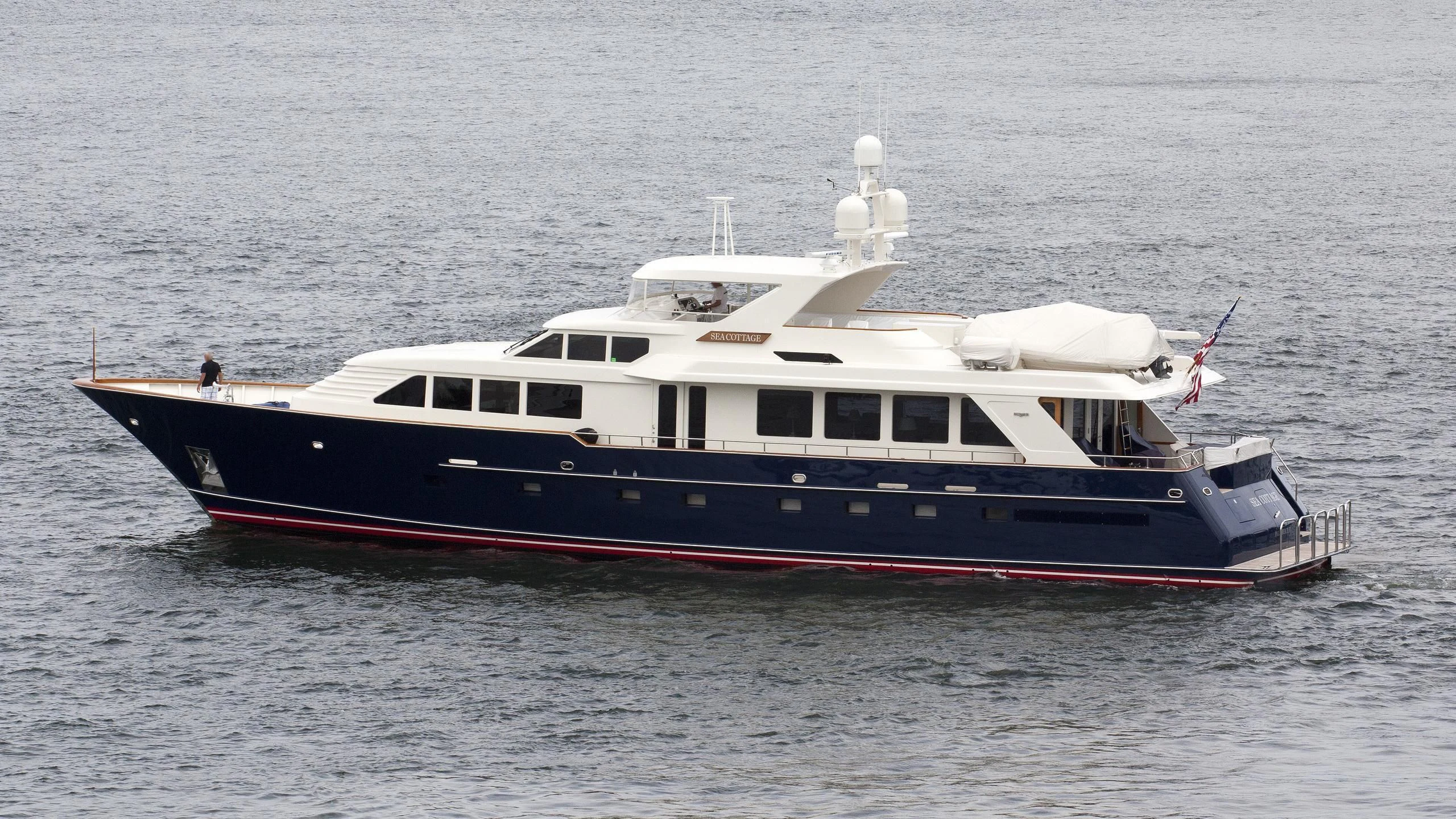 a boat in the water aboard SEAQUEL Yacht for Sale