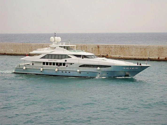 a boat in the water aboard KING LOUIS Yacht for Sale